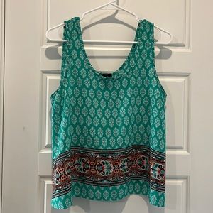 Printed Sleeveless Work Top